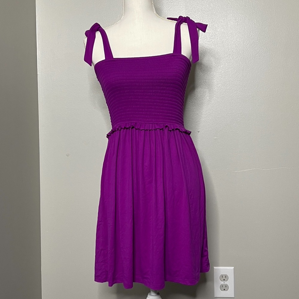Susana Monaco Smocked Bodice Mini Dress